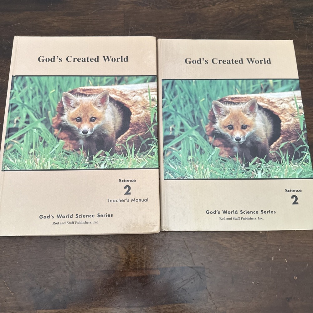 GOD'S CREATED WORLD SCIENCE 2 TEACHER'S MANUAL & Student Textbook Never Used